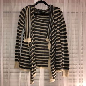 WEAT SEAL STRIPED CARDIGAN